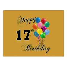 Create Your Own Postcard Zazzle Com Happy 17th Birthday Happy Birthday Font Happy Birthday Cards