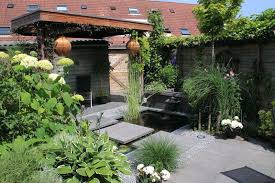 klein afdak met lichtkoepel in kleine tuin deze tuin laat zien dat op een klein oppervlak toch veel mogelijk is backyard water feature garden planting flowers