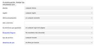 Comandos de búsqueda avanzada en google. Busqueda Avanzada De Google Guia De Google En Espanol