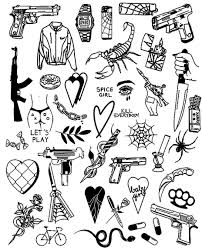 Doodle Tattoo Retro Tatuirovki Illyustracii Chernilami Eskizy Malenkih Tatuirovok