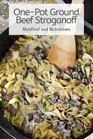 One Pot Ground Beef Stroganoff Recipe Ground Beef Stroganoff Ground Beef Beef Stroganoff