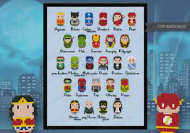 Maybe you would like to learn more about one of these? Superheroes Alphabet Sampler Digital Cross Stitch Pattern