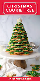 How To Make A Christmas Cookie Tree Recipe Christmas Tree Cookie Recipes Christmas Cookies Christmas Tree Cake