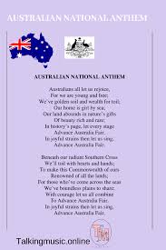 Australian National Anthem The Facts Australian National Anthem National Anthem Anthem Lyrics