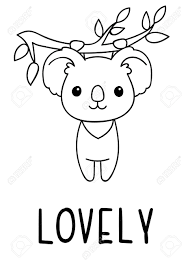 You can also find a couple of sweet stationery printables on her website. Coloring Pages Black And White Cute Kawaii Hand Drawn Koala Royalty Free Cliparts Vectors And Stock Illustration Image 146435530