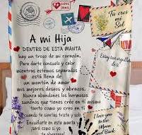 Amazon.com: Manta personalizada con texto en inglés «A mi Hija Te Quiere  Mama», manta tejida de forro polar, regalos para hija, regalos para hija en  ...