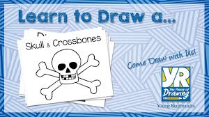 The sockets, nose cavity, teeth and background, i did. Teaching Kids How To Draw How To Draw Skull Crossbones Youtube