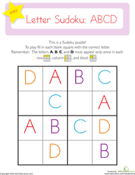 The abcd brings hope to the hopeless, strengthens the faith of the discouraged and provides charity to those most in need. Capital Letter Sudoku Abcd Worksheet Education Com