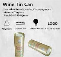 Custom Tin Box Factory Wine Tin Box Liquor Boxes Red Wine Tin Box