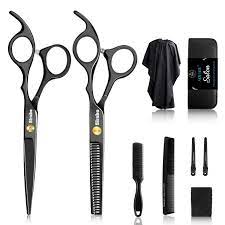Buy Sirabe 10 Pcs Hair Cutting Scissors Set Professional Haircut Scissors Kit With Cutting Scissors Thinning Scissors Comb Cape Clips Black Hairdressing Shears Set For Barber Salon Home Online In Germany B07pdkqpff