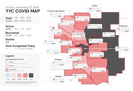 Sun November 22 2020 Calgary Covid Map 1 7 14 Day Alberta Totals 46 872 1584 Active 12 195 921 In Hospital 319 1 Icu 60 4 Recovered 34 206 663 Deaths 471 0 Calgary