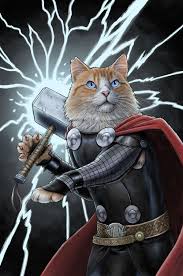 Thor God Of Thunder 19 Animal Variant Cats Of Fandom By Jenny Parks Illustration Just About Every Genre Of Fandom You Can Think Of Thor Cat Cat Art Cats