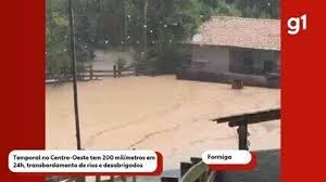 Temporal no Centro-Oeste de MG tem 200 milímetros em 24 horas, transbordamento de rios e desabrigados; VÍDEO