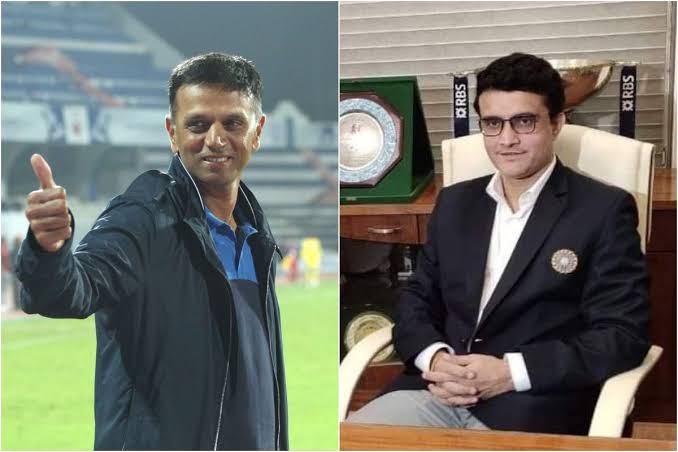 Image result for dravid and ganguly meeting