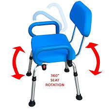 Amazon Com Platinum Health Revolution Pivoting Shower Chair With Padded Back And Arms Home Ki Shower Chairs For Elderly Shower Chair Bath Chair For Elderly