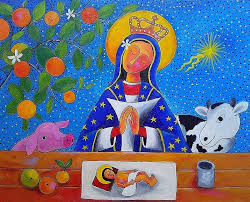 La Virgen De Altagracia Y El Naranjo Jose Morillo Virgen De La Altagracia Virgen Virgencita