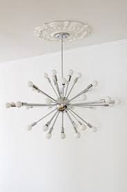 Medallion With Modern Chandelier Google Search Chandelier Decor Chrome Light Fixture Ceiling Medallions