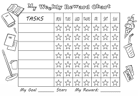 my weekly reward chart with stars free printable