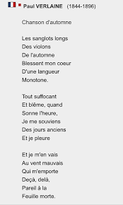 Chanson D Automne Paul Verlaine Chanson Automne Poesie Francaise Paul Verlaine