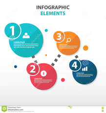 abstract circle flow chart business infographics elements