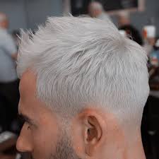 Shawn Michaels On Instagram Lowfade With Heavy Texture On My Boy Kennystracuzzi We Did Not Shape Up This C White Hair Men Mens Hair Colour Men Hair Color