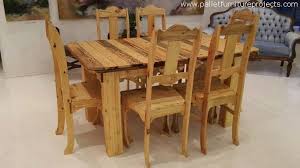 Traditional Pallet Dinner Table With Chairs Pallet Dinning Table Wooden Pallet Crafts Wood Pallet Tables