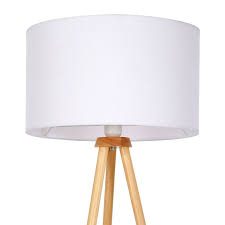 Stehlampe Holz Tripod Stativ Dreibein Stehleuchte Standleuchte