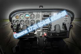 Cessna C172r Skyhawk Conventional Cockpit Poster A3 In Flip