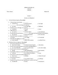 Cbse Sample Papers 2021 For Class 10 French Aglasem Schools