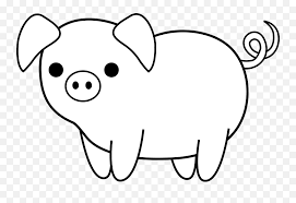 Peppa pig and all her friends coloring page. Transparent Chicken And Pig Clip Art Easy Pig Coloring Pages Png Pig Transparent Free Transparent Png Images Pngaaa Com