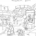 Ferias de pueblo, feria dibujo, dibujos de pueblo y mercadillo, mercado pueblo para colorear, venta clipart feria, ferias libres para colorear, imágenes de atracciones de feria. Dibujos Para Colorear De Tiempo Libre Y Pasatiempos Gratis