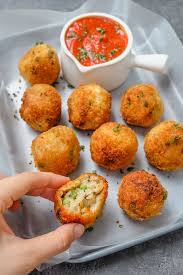 Creamy Mushroom And Pea Arancini Fried Risotto Balls From Jessica Uy Of Thefoodietakesflight From Manila Philippin Arancini Recipe Stuffed Mushrooms Recipes