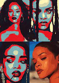 Rihanna Art Art Pop Art Posters Oil Pastel Drawings