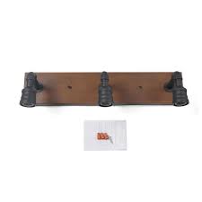 For your bedroom, a lighted vanity set, like a lighted vanity table, is perfect for extra light where you need it. Lnc Black Bathroom Vanity Light 3 Light Rustic Metal Vanity Light Modern Industrial Water Pipe Wall Sconce With Wood Accents A03376 The Home Depot