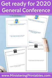 General Conference 2020 Preparation Printables In 2020 General Conference Activities General Conference Lds General Conference Activities