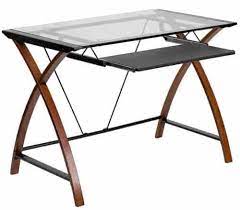 Size small glass desks & computer tables : 21 Affordable Small Computer Desks With Sliding Keyboard Tray Vurni