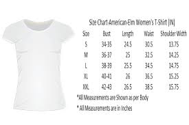 Womens Slim Fit T Shirt American Apparel Size Chart Edge