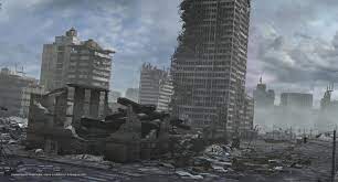 Ruined City Destroyed Buildings 3d Model Ruined City Abandoned City Ruins City