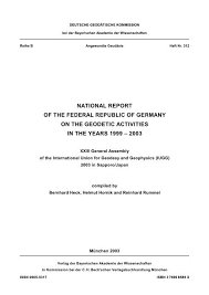 National Report Of The Federal Republic Of Germany On The Geodetic