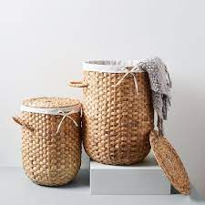 Our laundry basket is perfect for carrying dirty or clean clothes to and from the laundry. Round Weave Laundry Hamper Baskets Natural