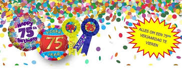 75 Jaar Versieringen En Feestartikelen Goedkoop Altijd Feest