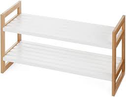 Amazon Com Type A Small 2 Tier Shoe Rack 6 Pair Utility Storage Organizer For Bedroom Entryway Hallway Utility Storage Wood Shoe Rack Wooden Shoe Racks