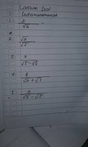 Maybe you would like to learn more about one of these? Merasionalkan Penyebut Suatu Pecahan Contoh Soal 1 5 Brainly Co Id