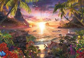 Big enough for any puzzle enthusiast. Paradise Sunset Adult Puzzles Jigsaw Puzzles Products Paradise Sunset
