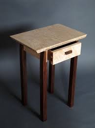 End Table With Drawer Tiger Maple Cherry Narrow End Table Etsy Custom Wood Furniture Small Bedroom Furniture Contemporary Nightstand