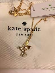 Nwt Kate Spade Grandmas Closet Hummingbird Pendant Necklace Gold Plated 100 Authentic Material Plated M Kate Spade Necklace Necklace Gold Pendant Necklace
