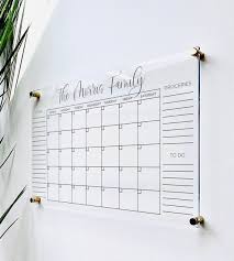 Personlized Acrylic Calendar For Wall Dry Erase Board Lucite Clear Acrylic Calendar Minimalist Office Decor Housewarming 03 007 028 In 2020 Dry Erase Board Office Organization At Work Wet Erase Markers