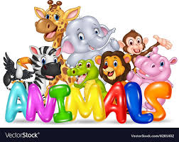 Illustration Of Word Animal With Cartoon Wild Animal Download A Free Preview Or High Quality Adobe Illustrato Animals Wild Cartoon Animals Wild Animals Vector