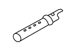 10 simple flute coloring pages for your toddler: Flute Coloring Pages