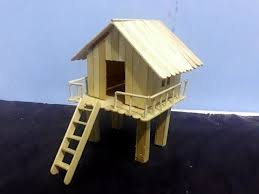 Contoh kado dari stik ice cream. Cara Membuat Miniatur Rumah Panggung Dari Stik Es Krim Youtube Miniatur Rumah Miniatur Es Krim